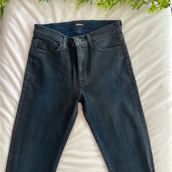 Hudson Barbara👖 High-Rise Skinny Ankle Raw Released Hem Denim Jeans - Picture 6 of 13
